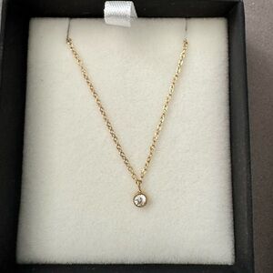 Bezel Diamond Necklace